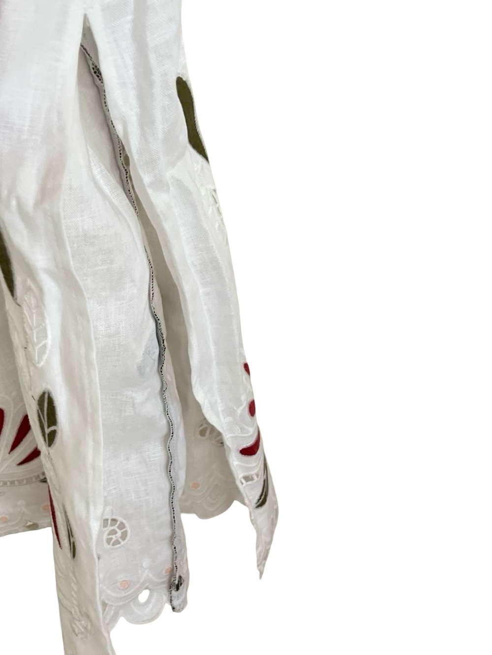 Farm Rio Off White Tulip Richelieu Embroidered Midi Dress NWT Medium - Picture 8 of 12
